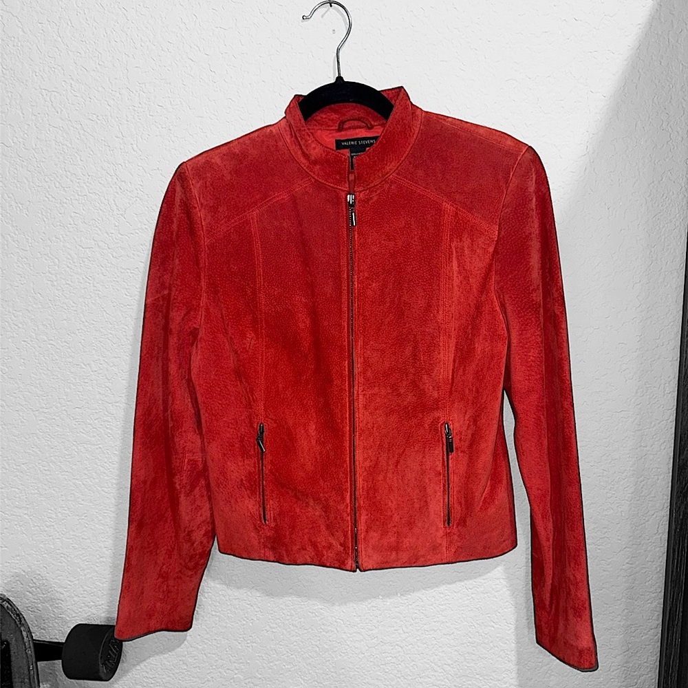 Valerie Stevens Suede Leather Jacket Small